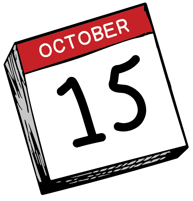 Calendar with Date October 15