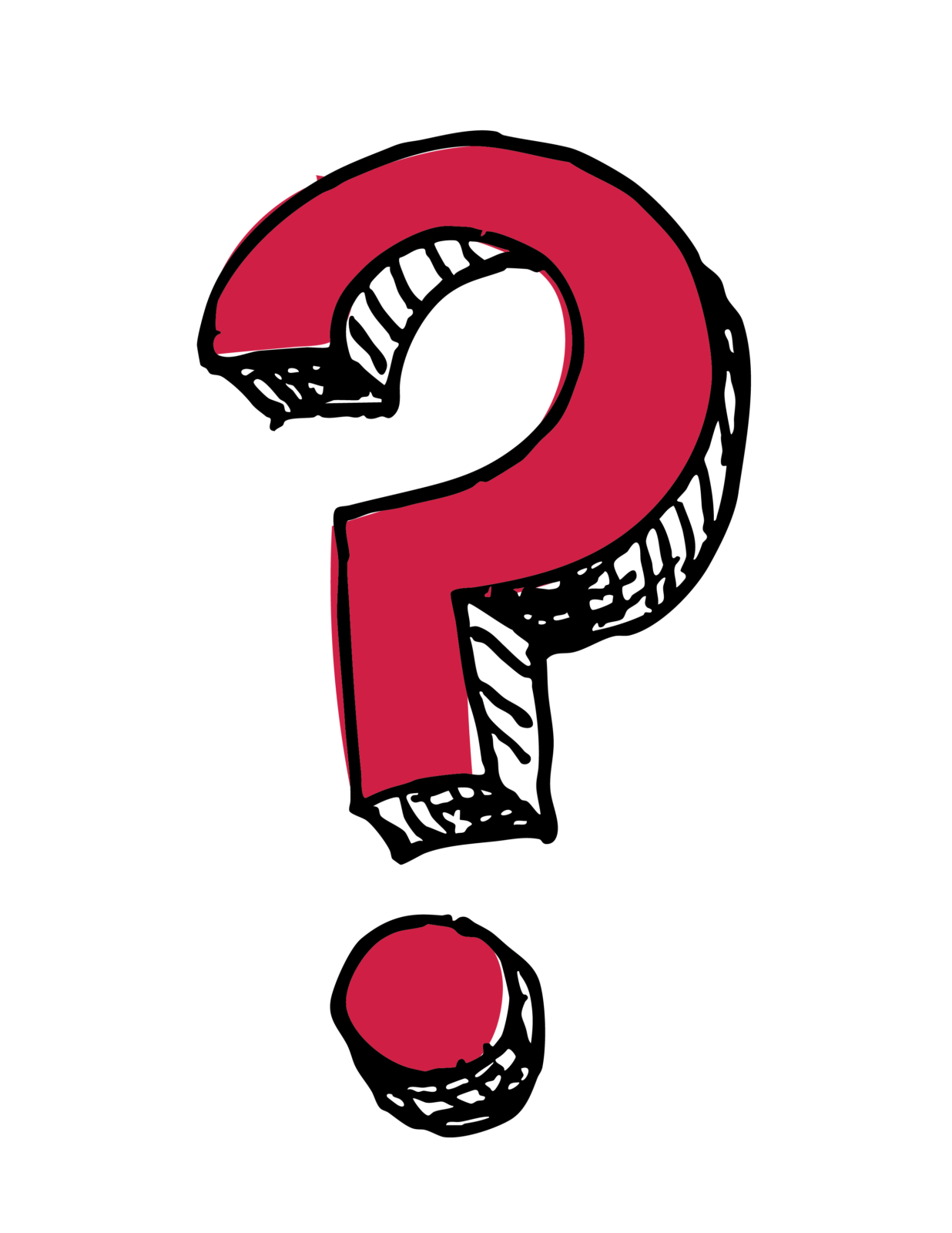 Hand drawn question mark