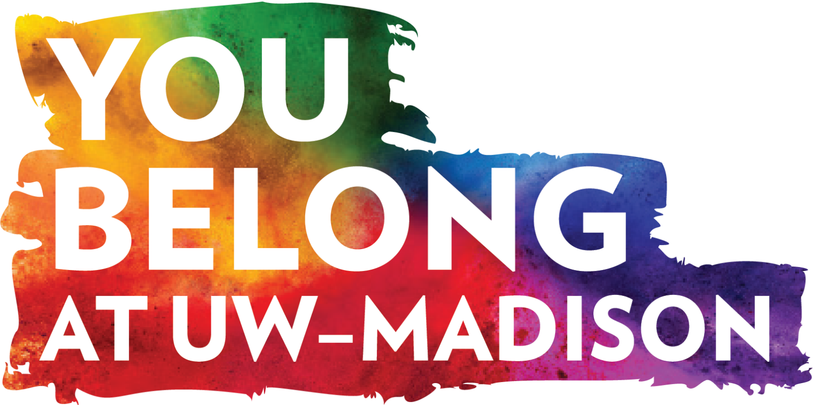 Rainbow "You Belong at UW–Madison" logo