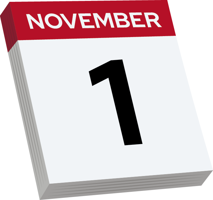 November 1 calendar